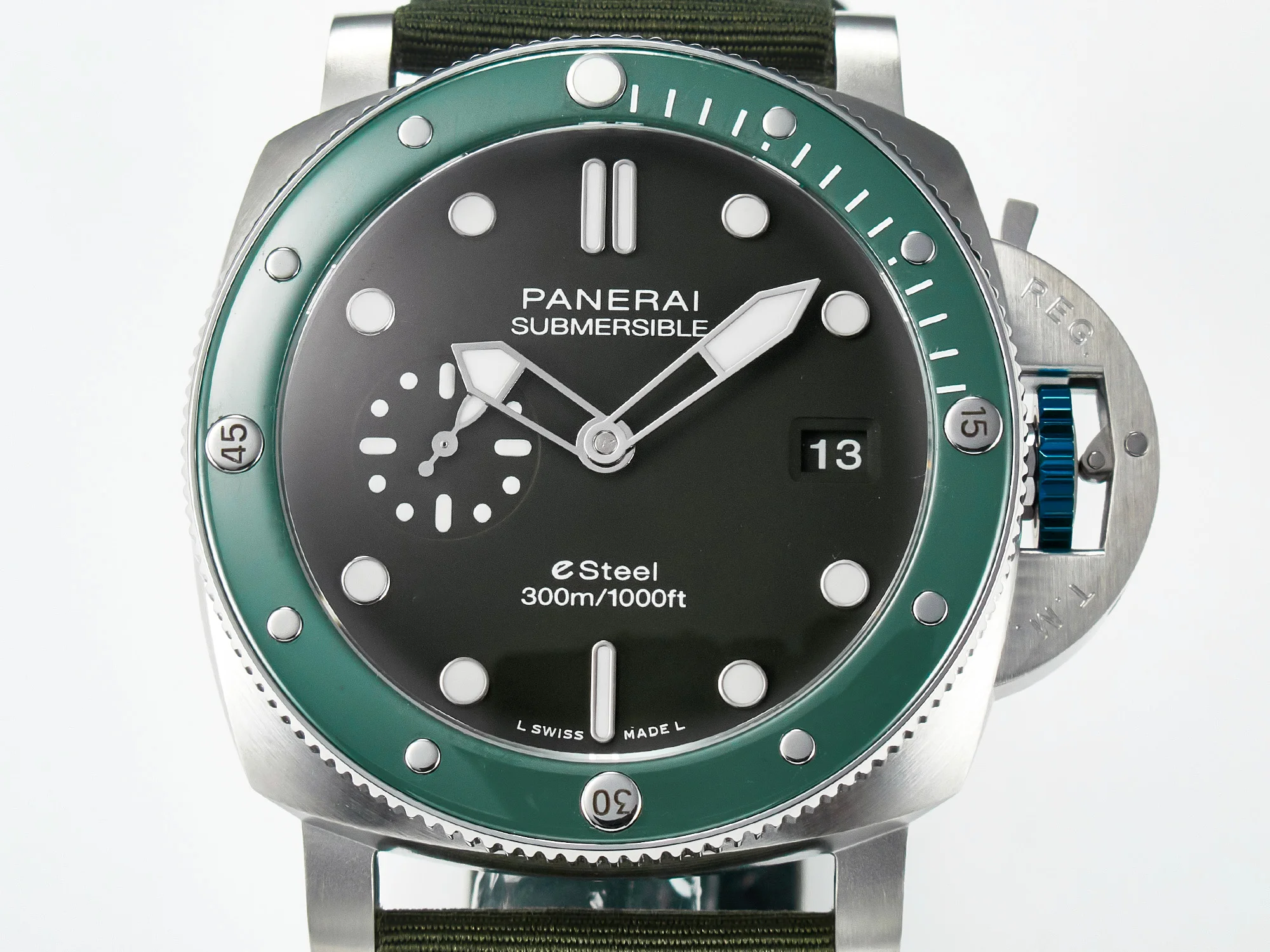 PAM1287 V TTF 1:1 Best Edition Green Dial on Green Nylon Strap P900