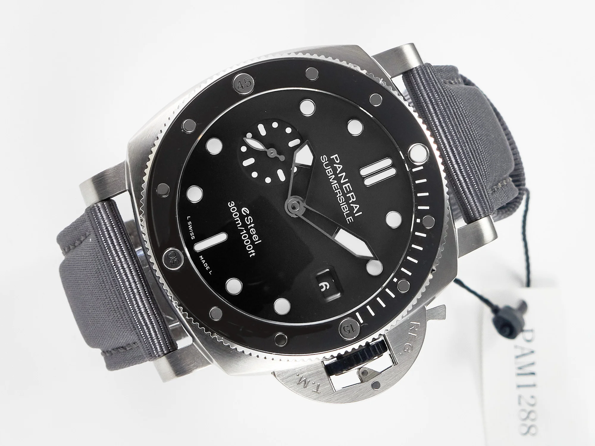 PAM1288 Y VSF 1:1 Best Edition Gray Dial on Gray Nylon Strap P900