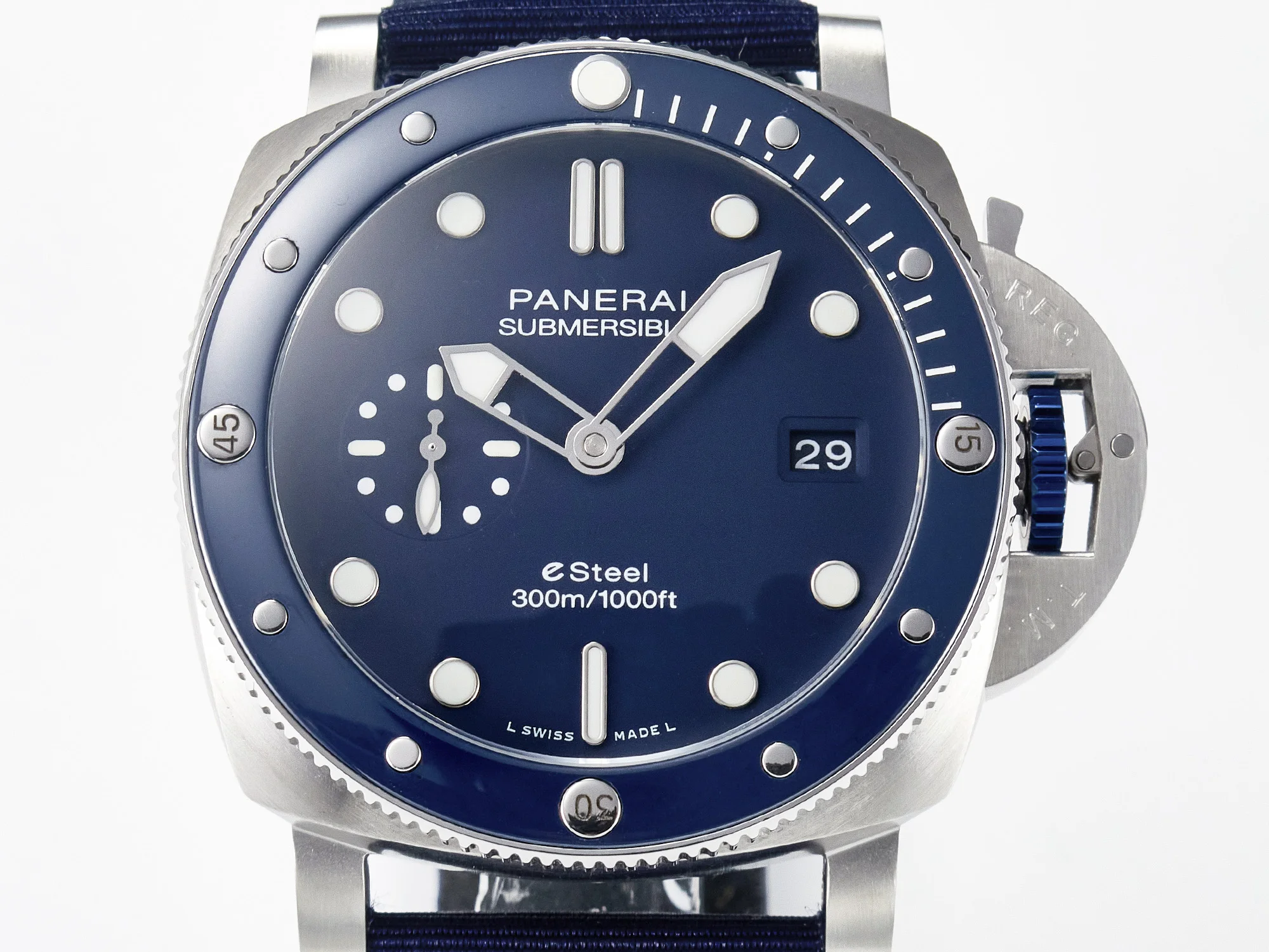 PAM1289 V TTF 1:1 Best Edition Blue Dial on Blue Nylon Strap P900