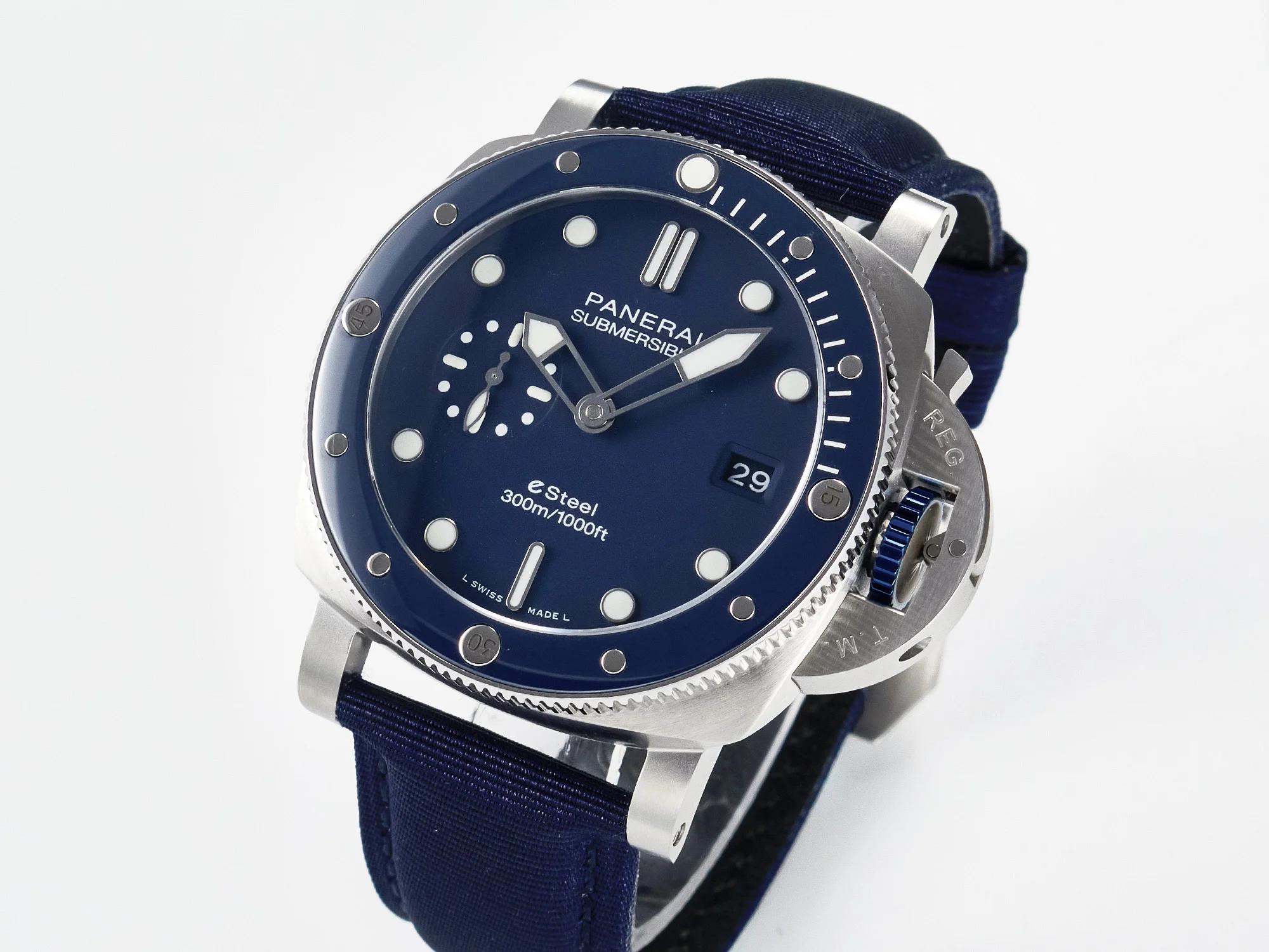 PAM1289 V TTF 1:1 Best Edition Blue Dial on Blue Nylon Strap P900