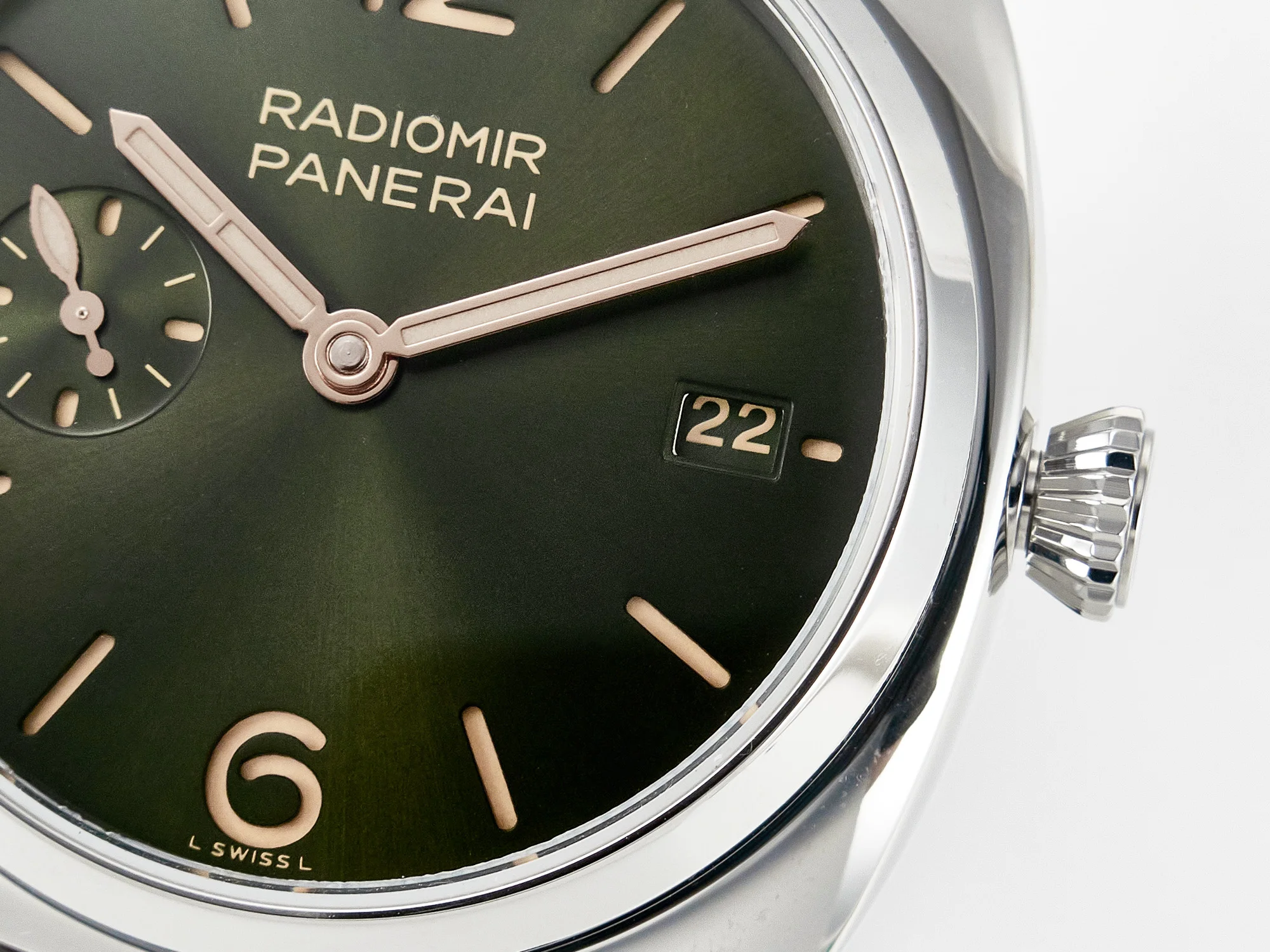 PAM1386 Radiomir 40mm TTF 1:1 Best Edition Green Dial on Brown Leather Strap P900