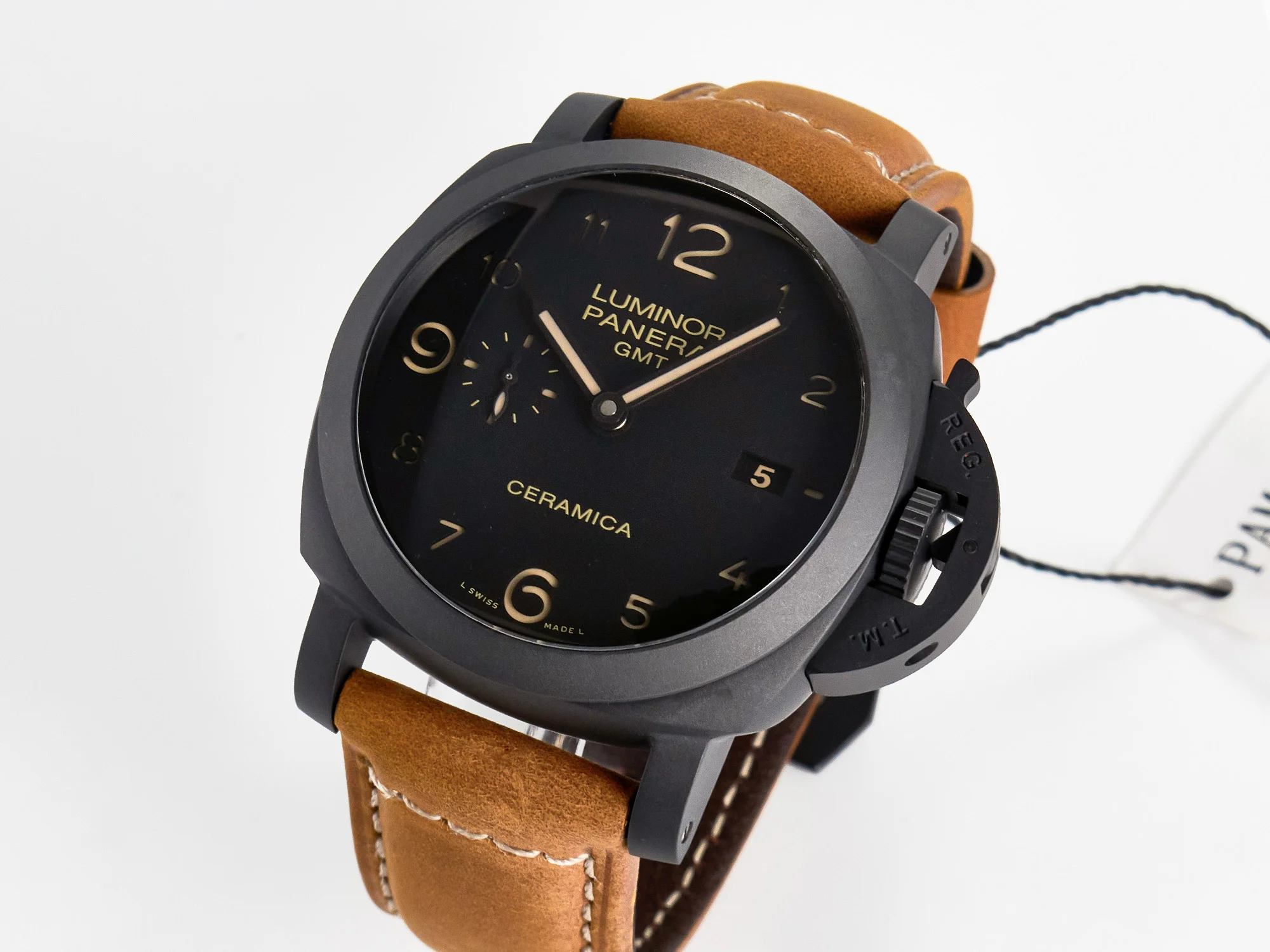 PAM441 Luminor Due VSF Best Edition Black Dial Black Carbon Bezel on Brown Asso Strap AXXXIV