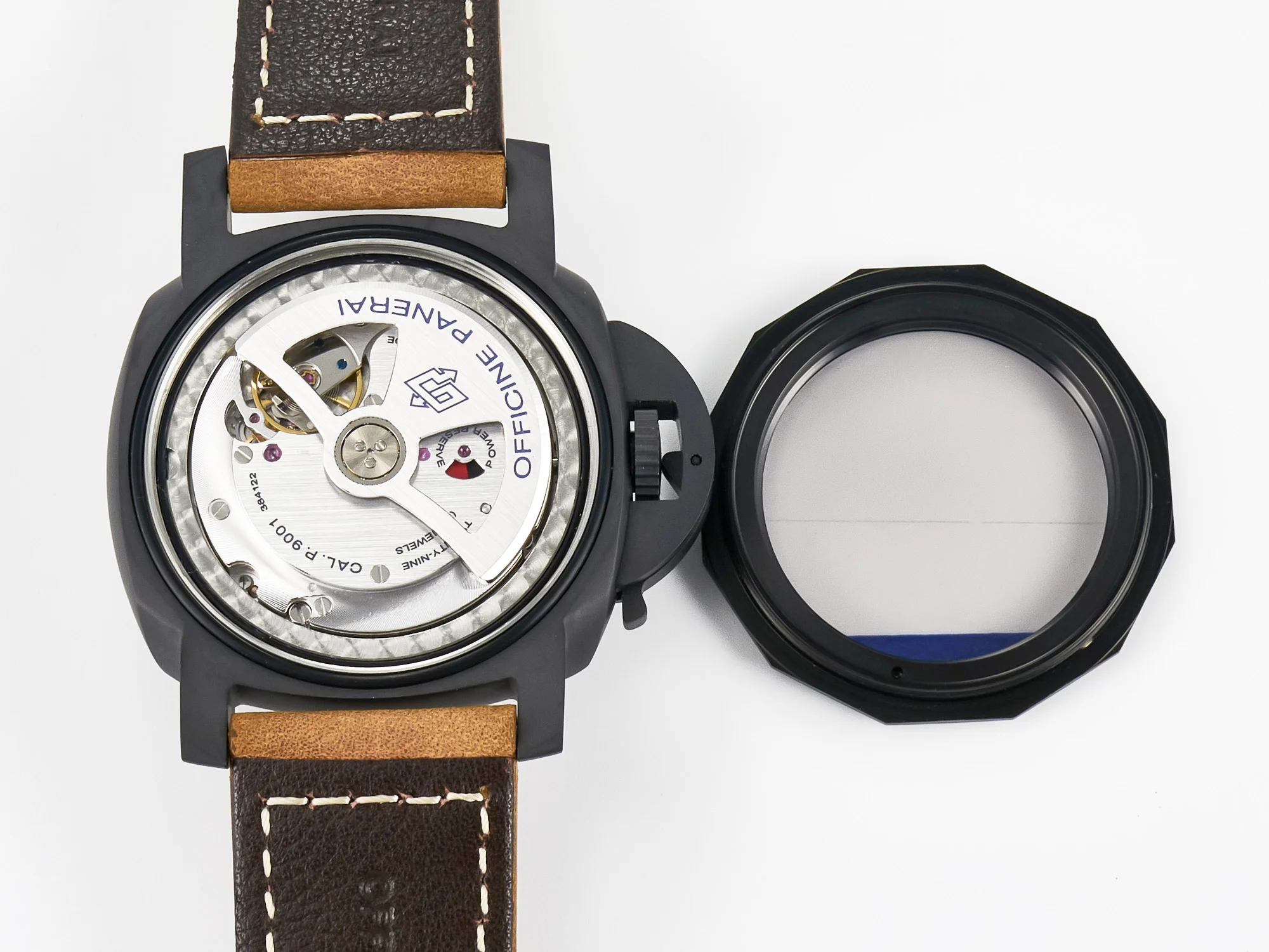 PAM441 Luminor Due VSF Best Edition Black Dial Black Carbon Bezel on Brown Asso Strap AXXXIV