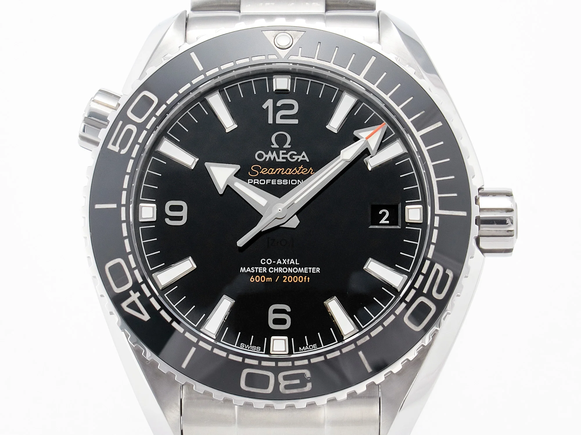 Planet Ocean 600M 39.5mm VSF 1:1 Best Edition Black Dial Black Ceramic Bezel on SS Bracelet A8800