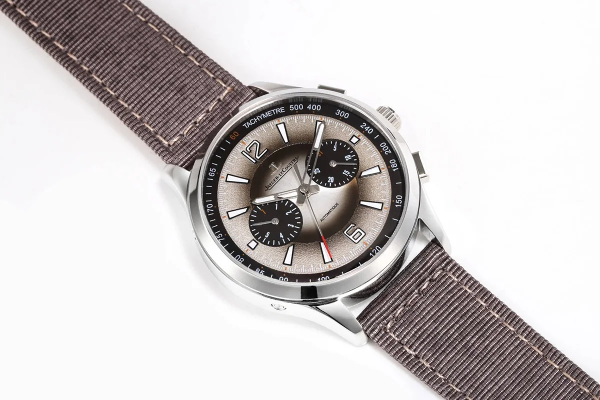 Polaris Chronograph Grey Dial on Brown Nylon Strap Ref. Q902843J
