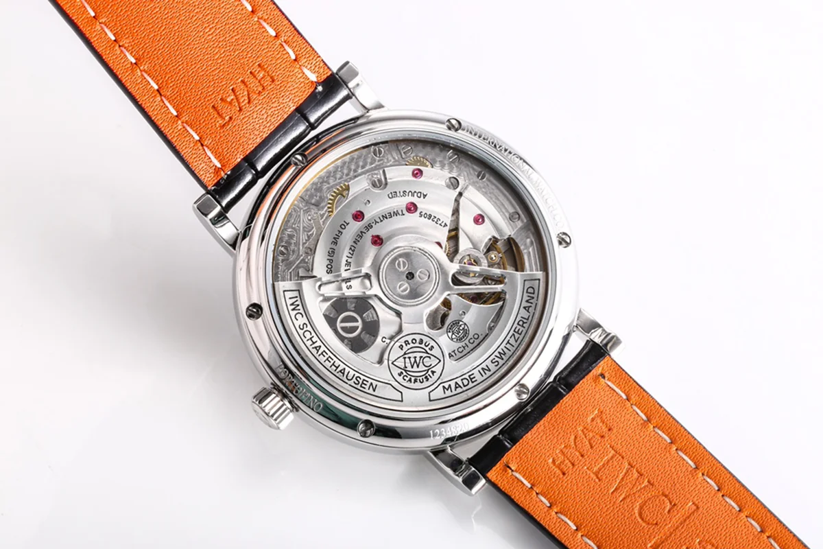 Portofino Hand Wound Moon Phrase IW5548 Grey Dial in Steel