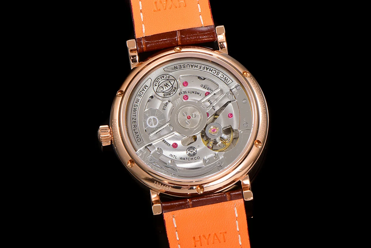 Portofino Hand Wound Moon Phrase IW5548 White Dial in Rose Gold