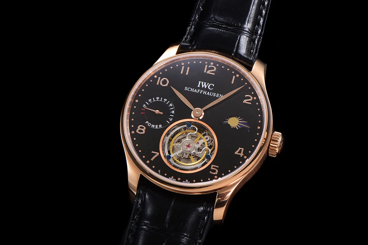 Portugese Tourbillon Black Dial on Rose Gold