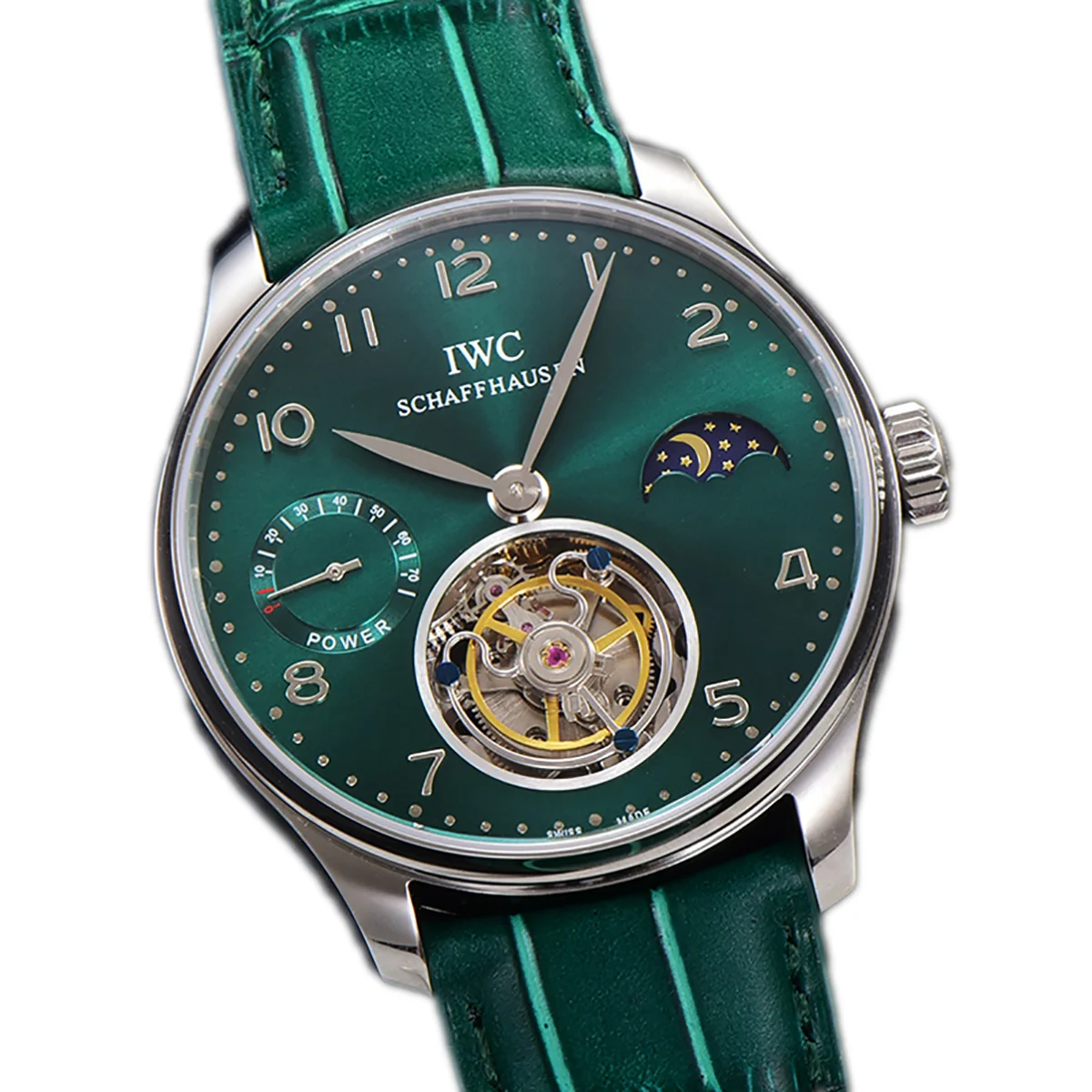 Portugese Tourbillon Green Dial on Steel