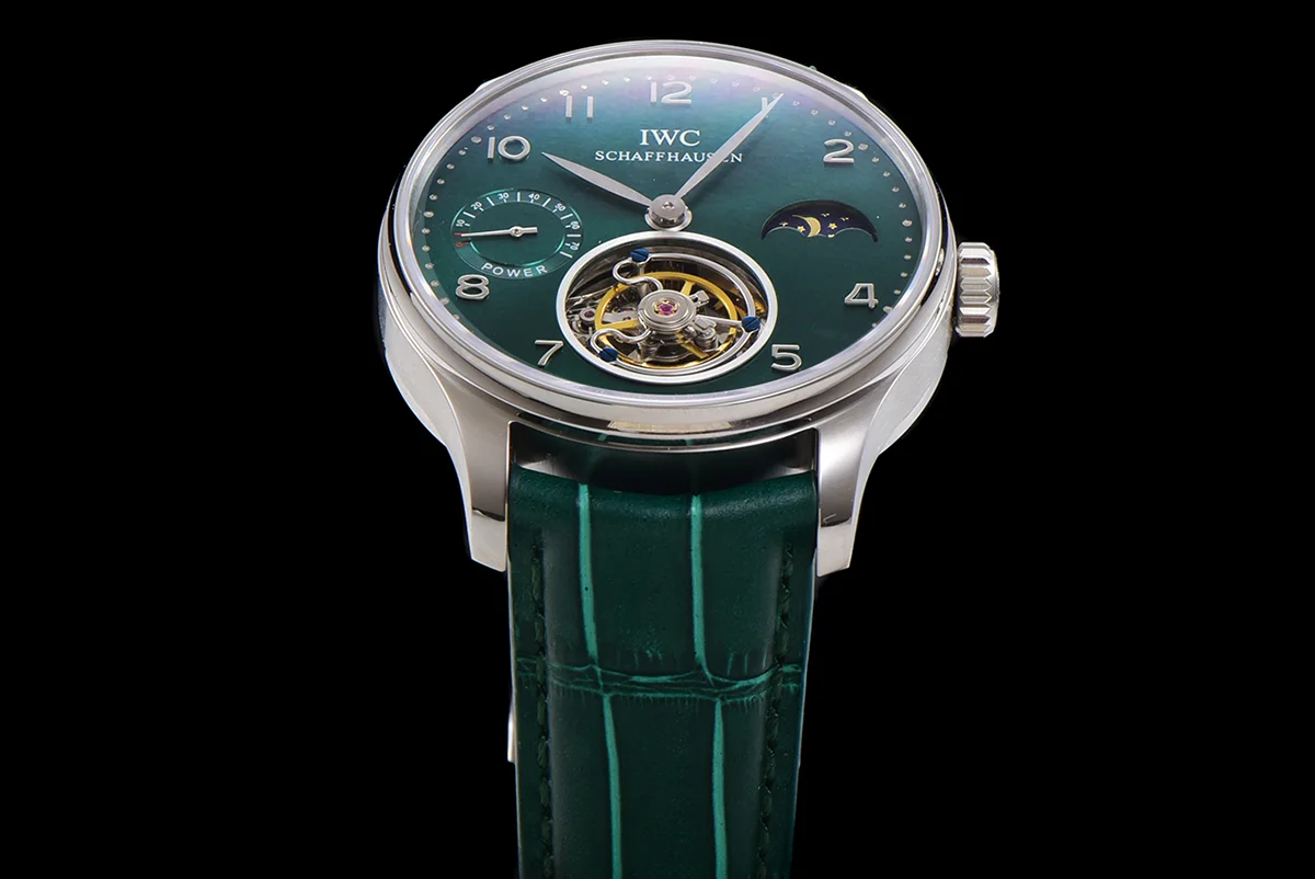 Portugese Tourbillon Green Dial on Steel