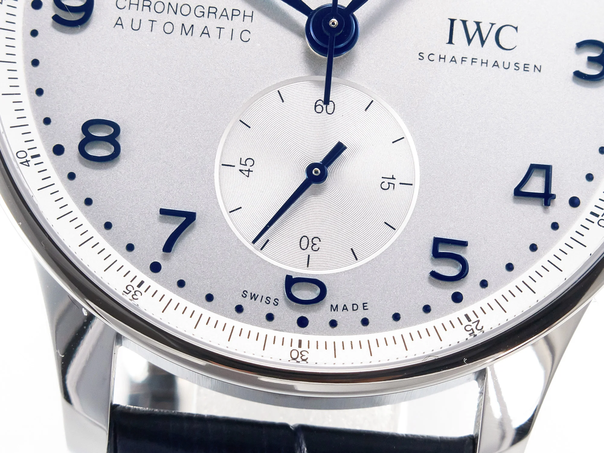 Portuguese Chrono IW371605 ZF 1:1 Best Edition White Dial on Blue Leather Strap A69355