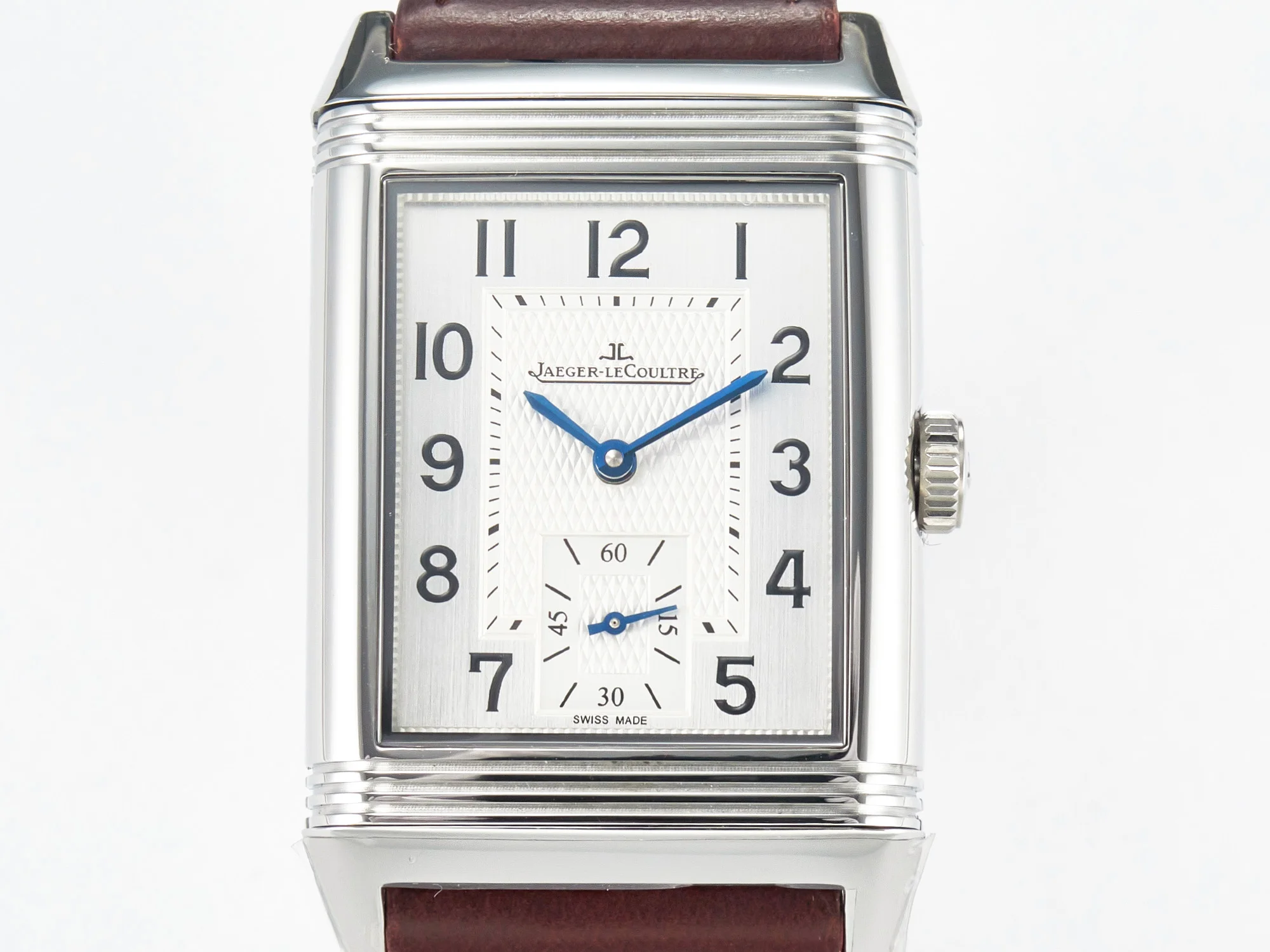 Reverso Classic Duoface Small Seconds SS MGF Best Edition White Guilloché Dial on Red Leather Strap A854A
