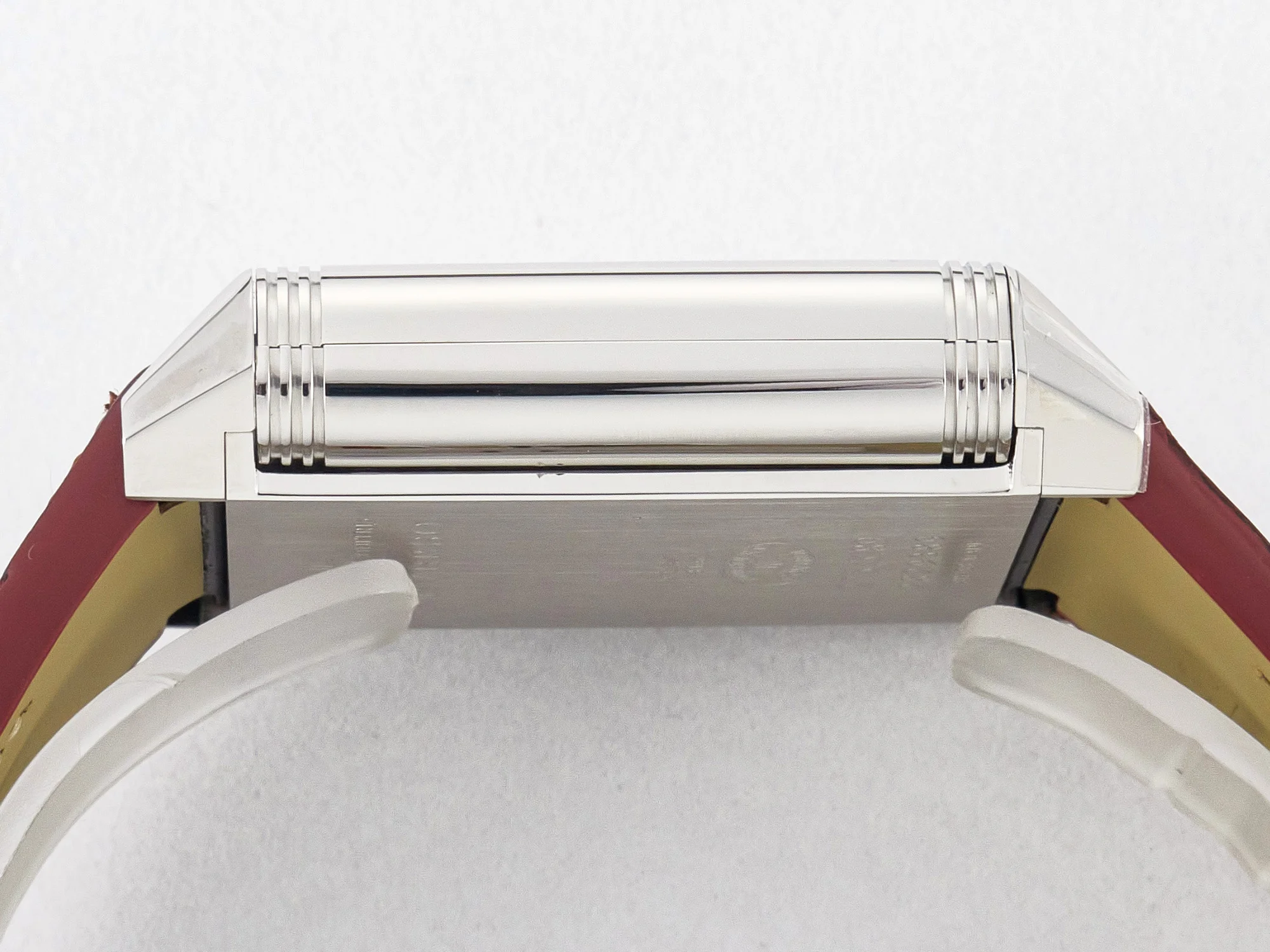 Reverso Classic Duoface Small Seconds SS MGF Best Edition White Guilloché Dial on Red Leather Strap A854A