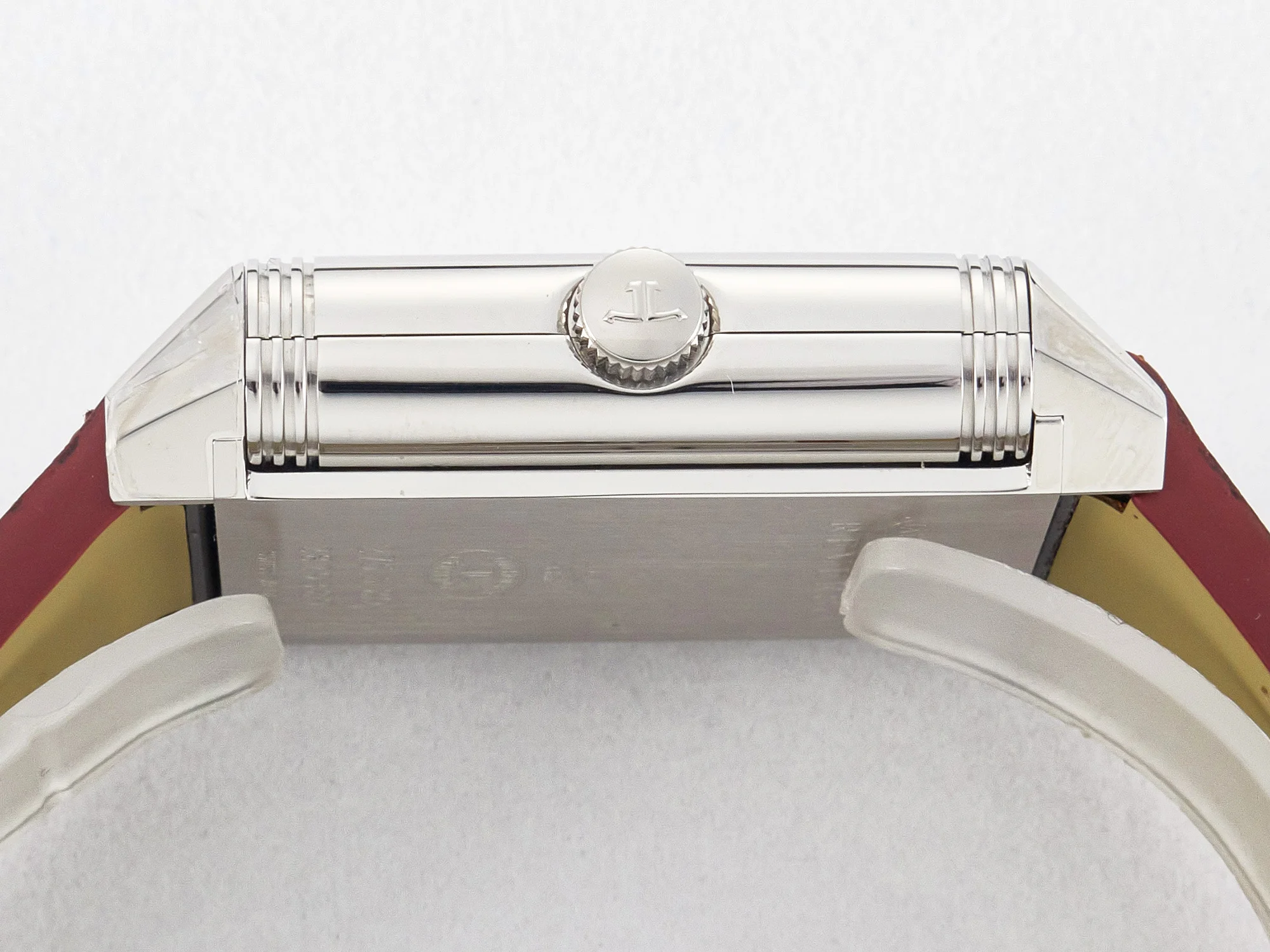 Reverso Classic Duoface Small Seconds SS MGF Best Edition White Guilloché Dial on Red Leather Strap A854A