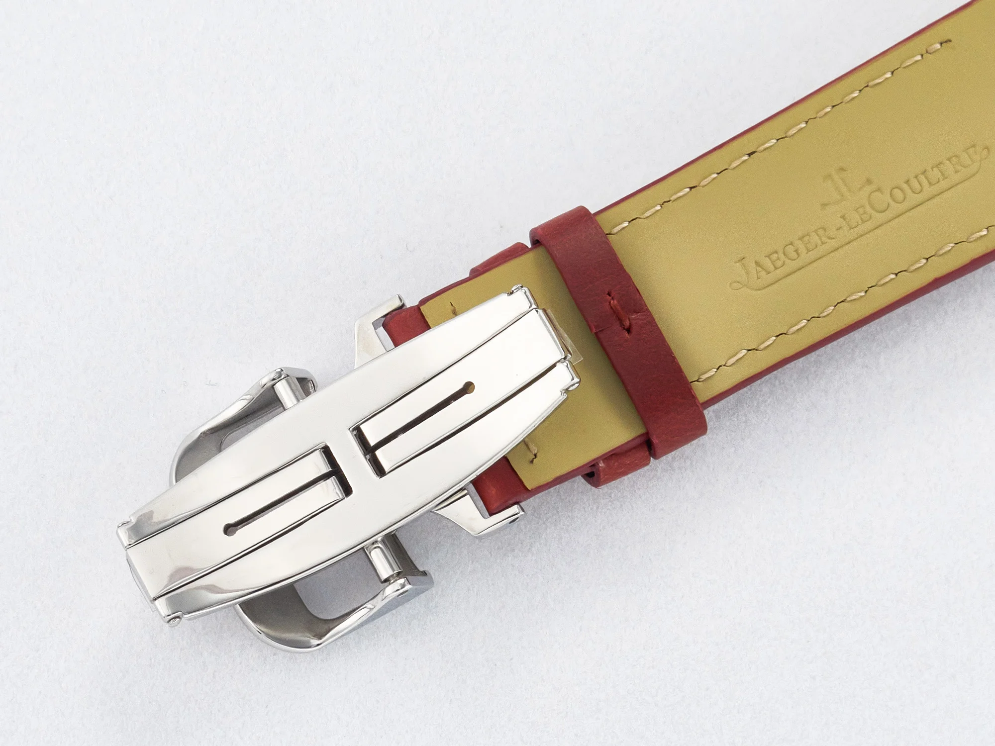 Reverso Classic Duoface Small Seconds SS MGF Best Edition White Guilloché Dial on Red Leather Strap A854A