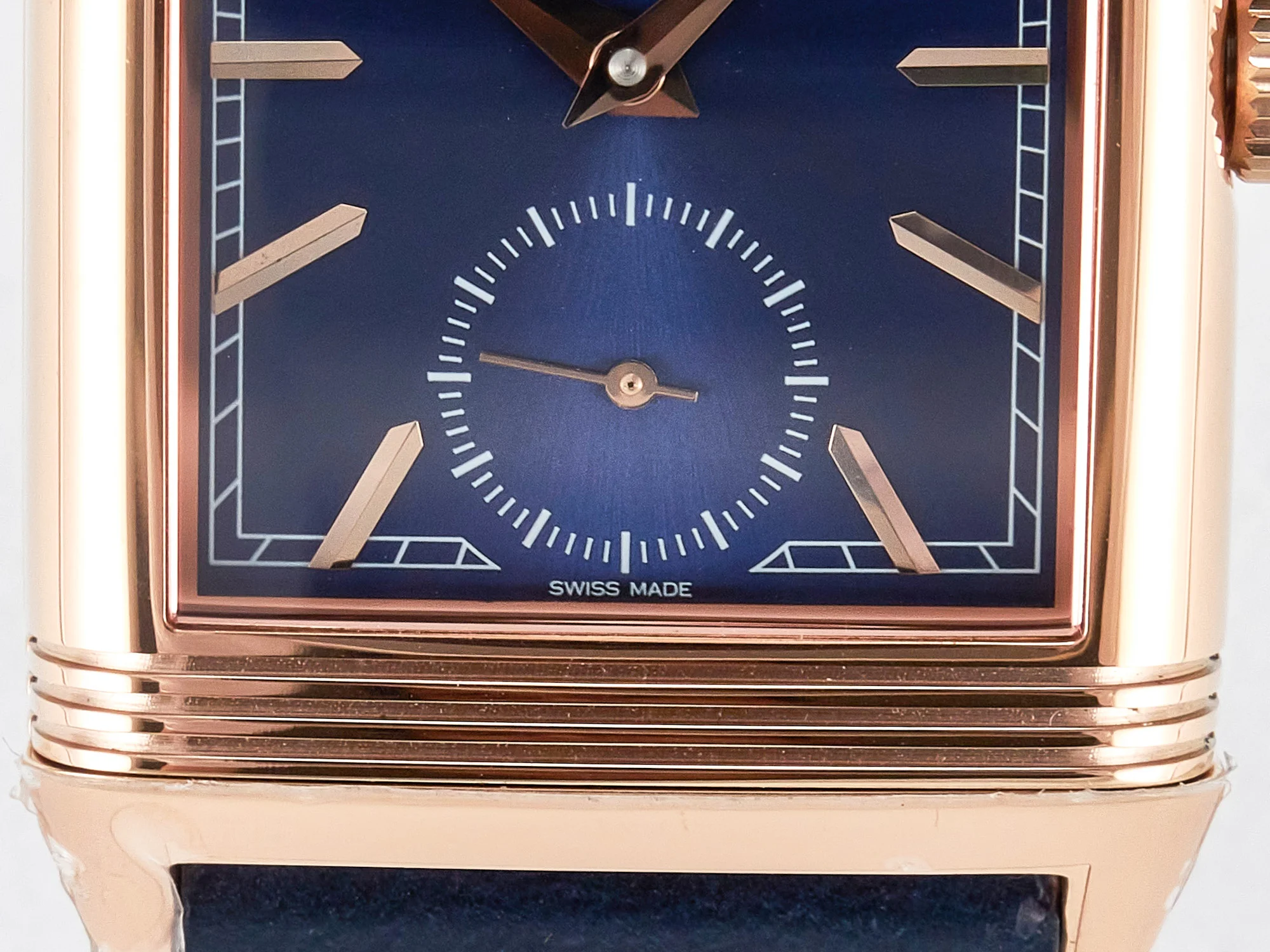 Reverso Tribute Duoface Small Seconds RG MGF Best Edition Blue Dial on Blue Leather Strap A854A