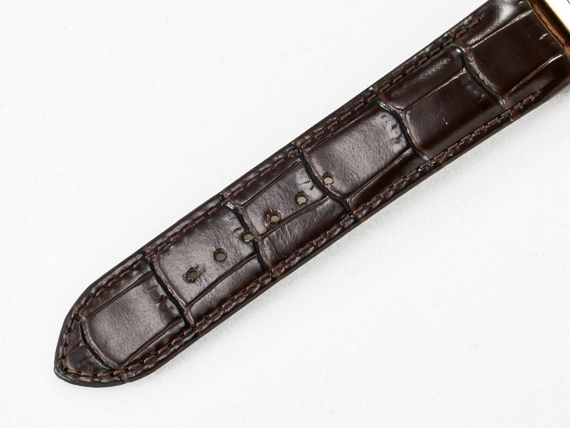 Reverso Tribute Duoface Small Seconds RG MGF Best Edition White Spray Paint Dial on Black Leather Strap A854A