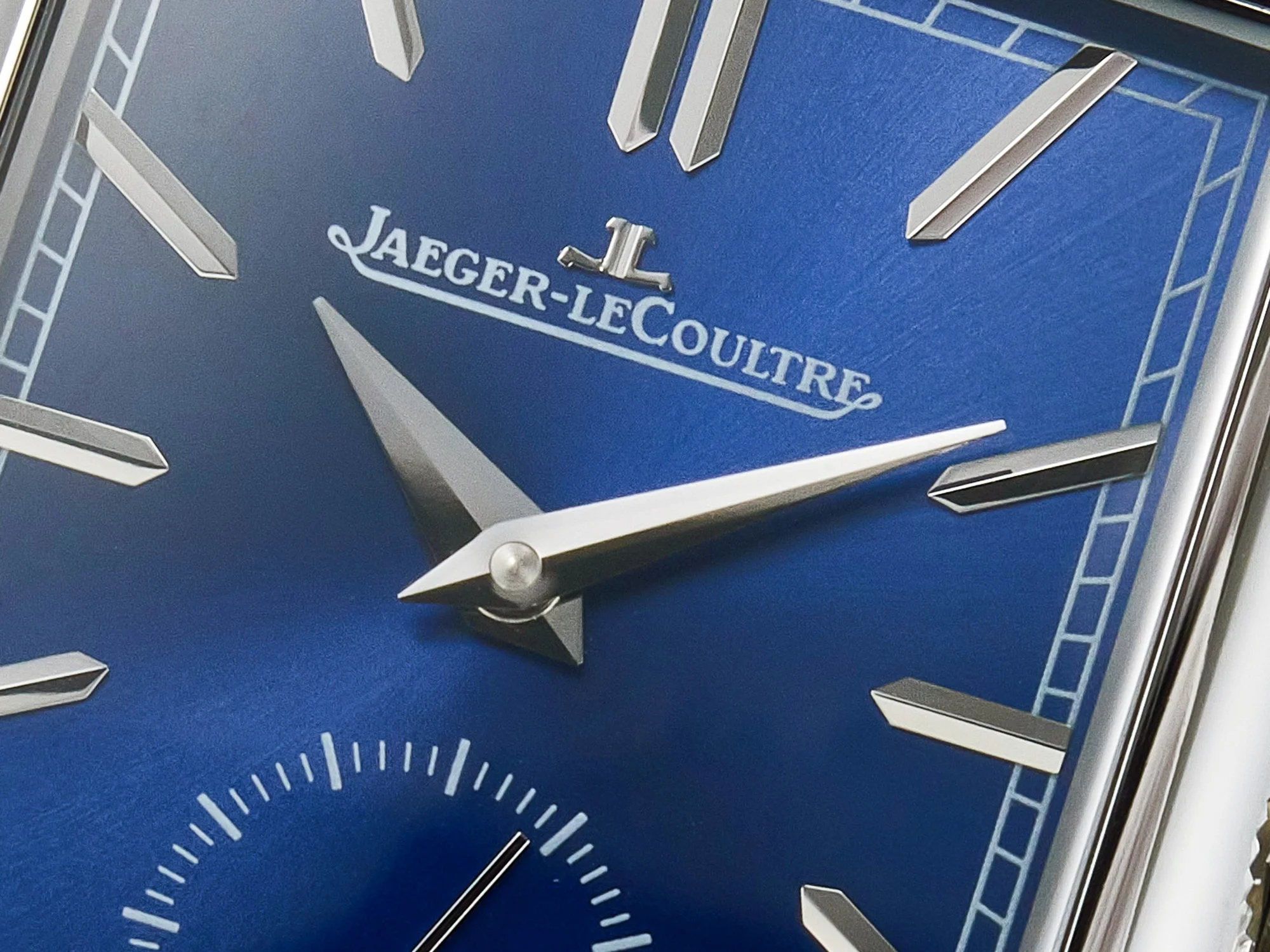 Reverso Tribute Duoface Small Seconds SS MGF Best Edition Blue Dial on Blue Leather Strap A854A