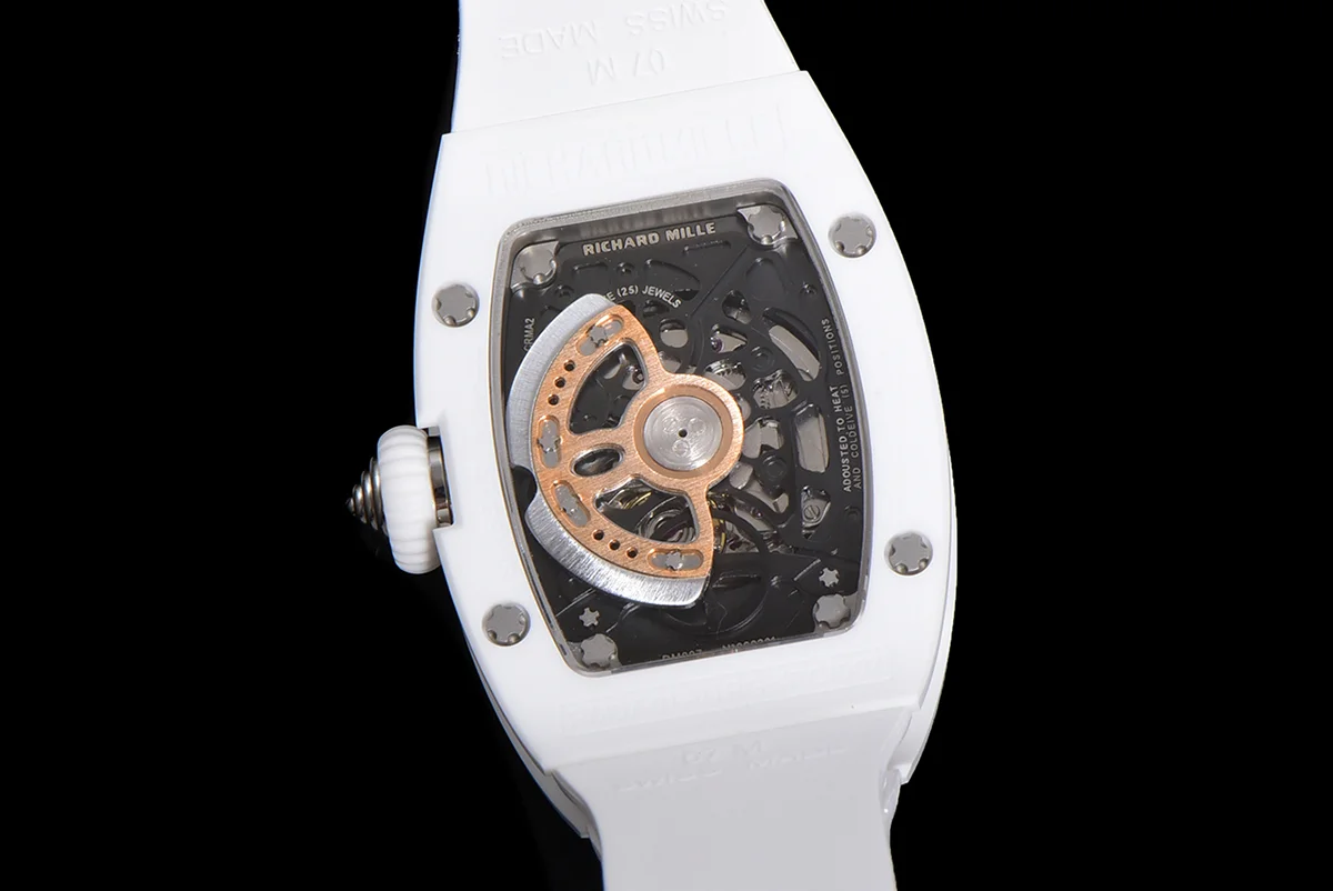 RM 007 Automatic Ladies White Ceramic Blue