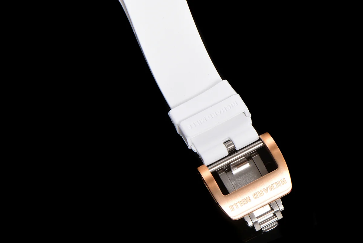 RM 007 Automatic Ladies White Ceramic Diamond Bezel Diamond Jasper