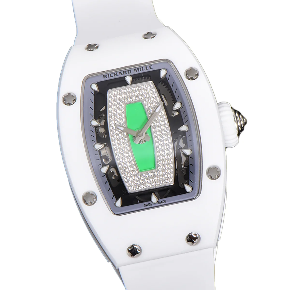 RM 007 Automatic Ladies White Ceramic Green
