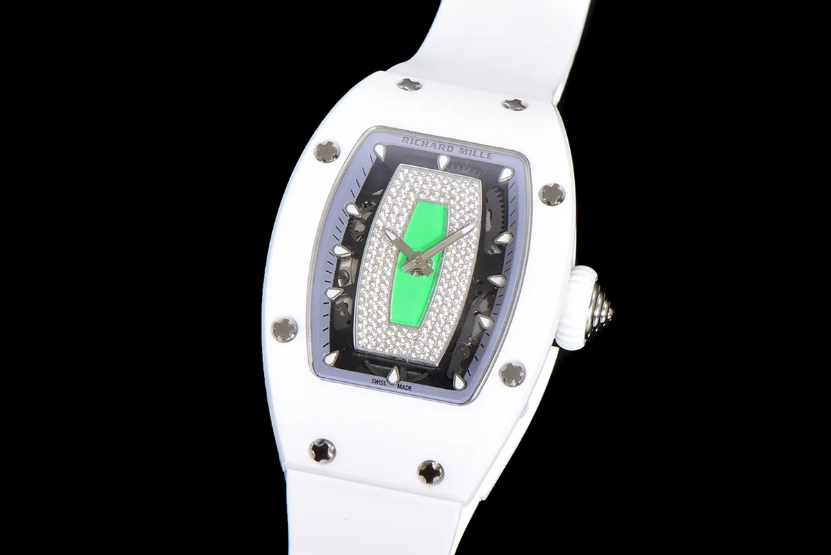 RM 007 Automatic Ladies White Ceramic Green