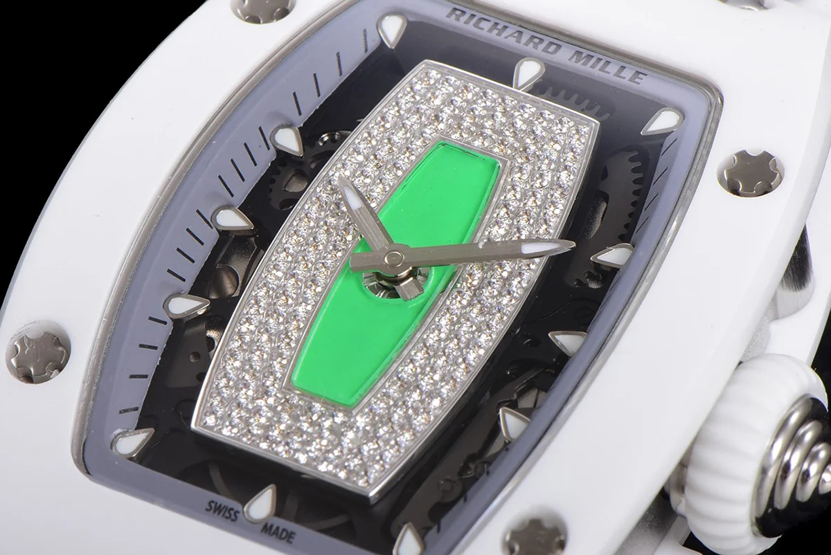 RM 007 Automatic Ladies White Ceramic Green