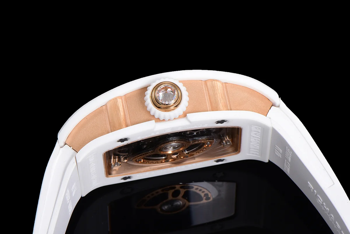 RM 007 Automatic Ladies White Ceramic White Lips