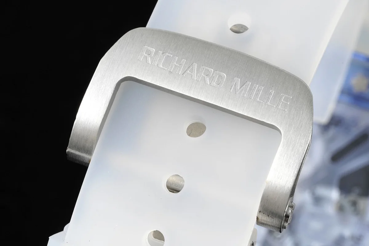 RM 012-01 Tourbillon Blue Sapphire on Transparent Rubber Strap