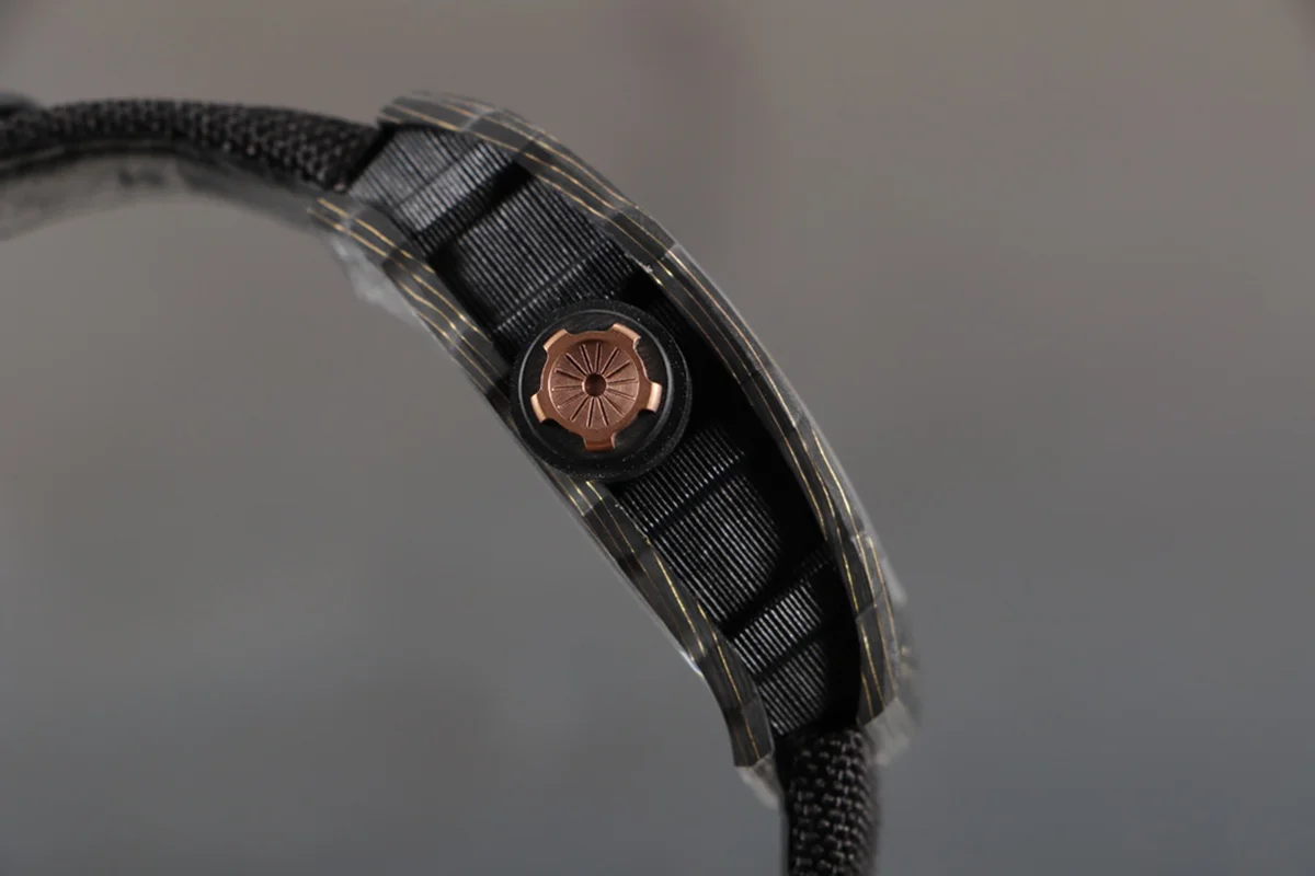 RM 012-01 Tourbillon NTPT Carbon on Black Nylon Strap