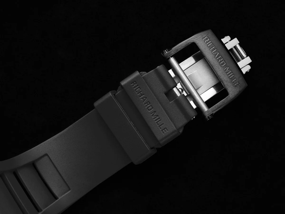 RM 027-02 Tourbillon Rafael Nadal White NTPT on Black Rubber Strap