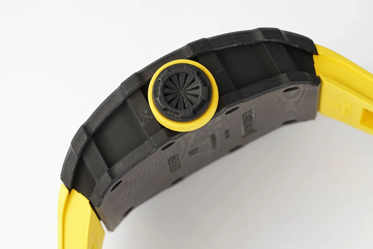 RM 035-01 Rafael Nadal NTPT Carbon on Yellow Rubber Strap (Sonic)