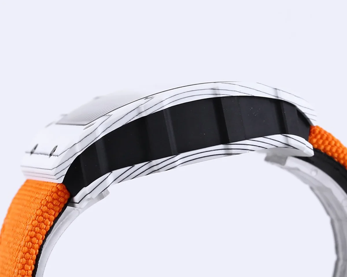 RM 035-01 Rafael Nadal White NTPT on Orange Nylon Strap