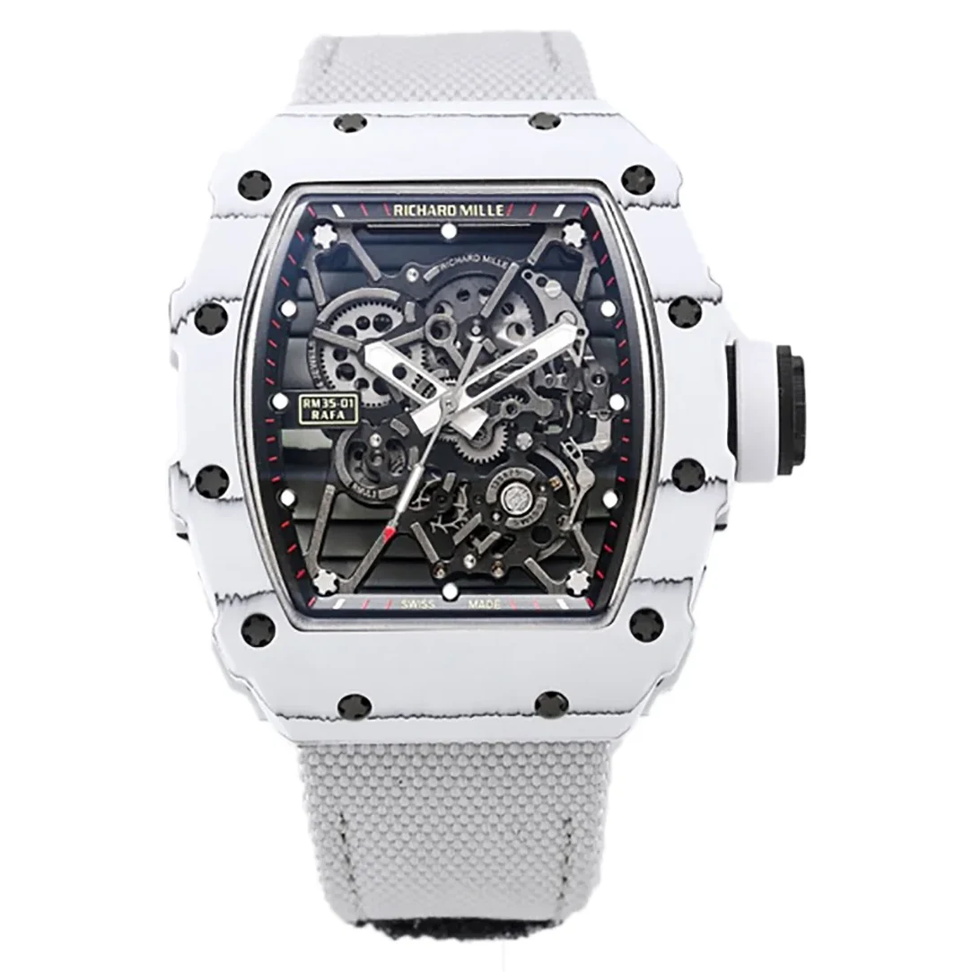 RM 035-01 Rafael Nadal White NTPT on White Nylon Strap