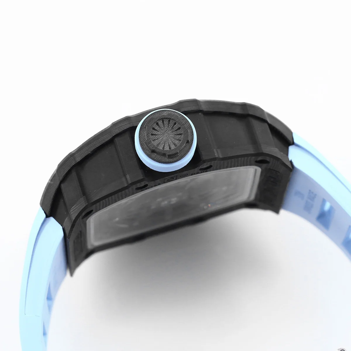 RM 035-02 Rafael Nadal NTPT Carbon on Blue Rubber Strap