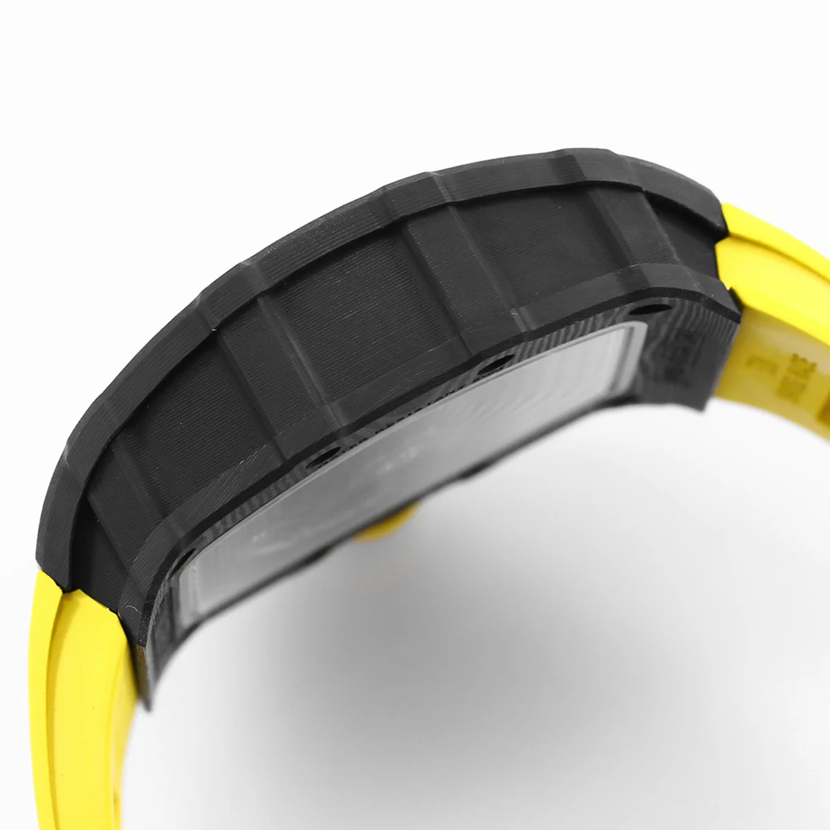 RM 035-02 Rafael Nadal NTPT Carbon on Yellow Rubber Strap