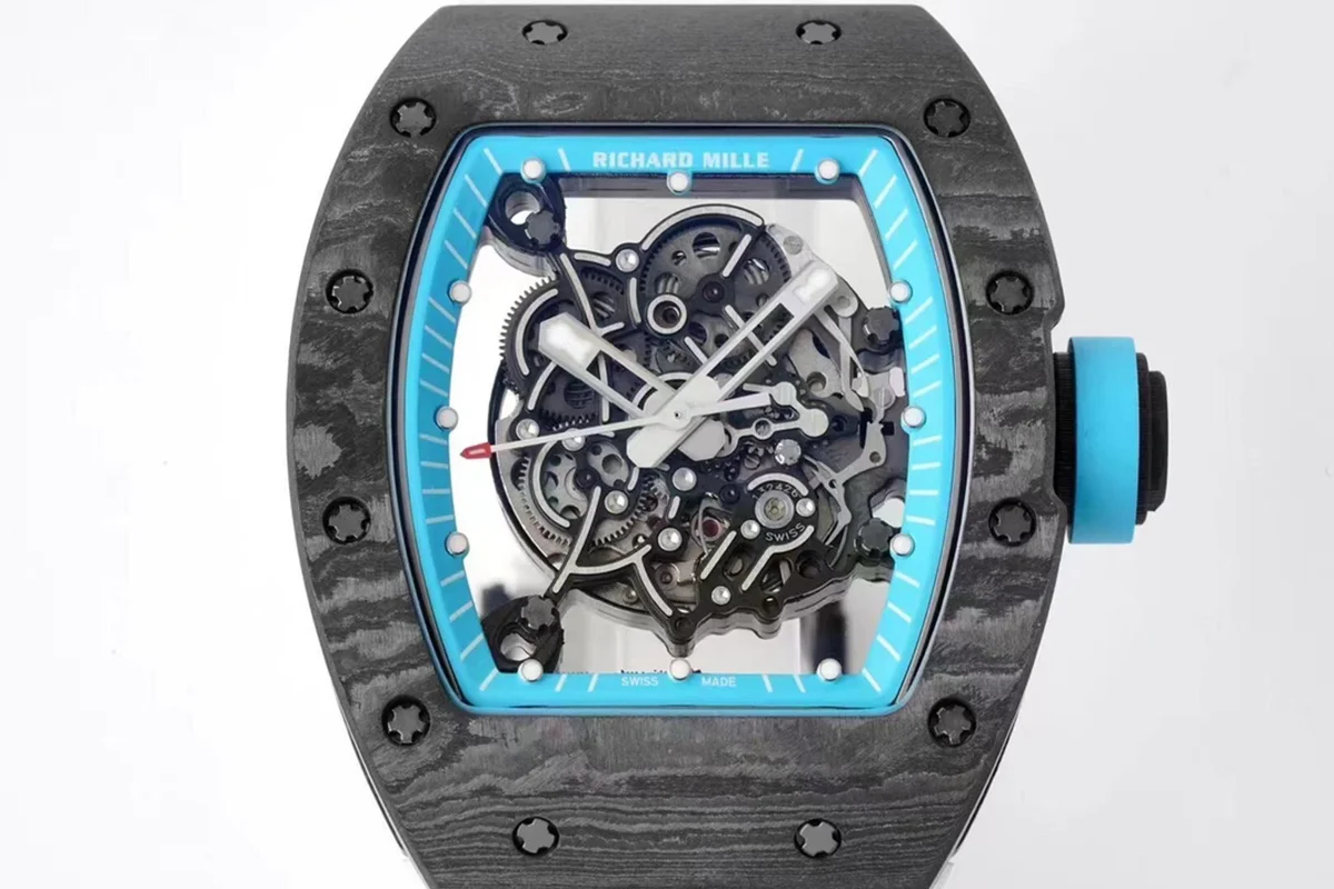 RM 055 Bubba Watson “Yas Marina Circuit” NTPT on White Rubber Strap RMUL2