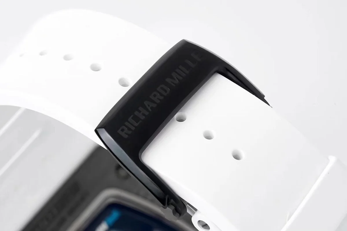 RM 055 Bubba Watson “Yas Marina Circuit” NTPT on White Rubber Strap RMUL2