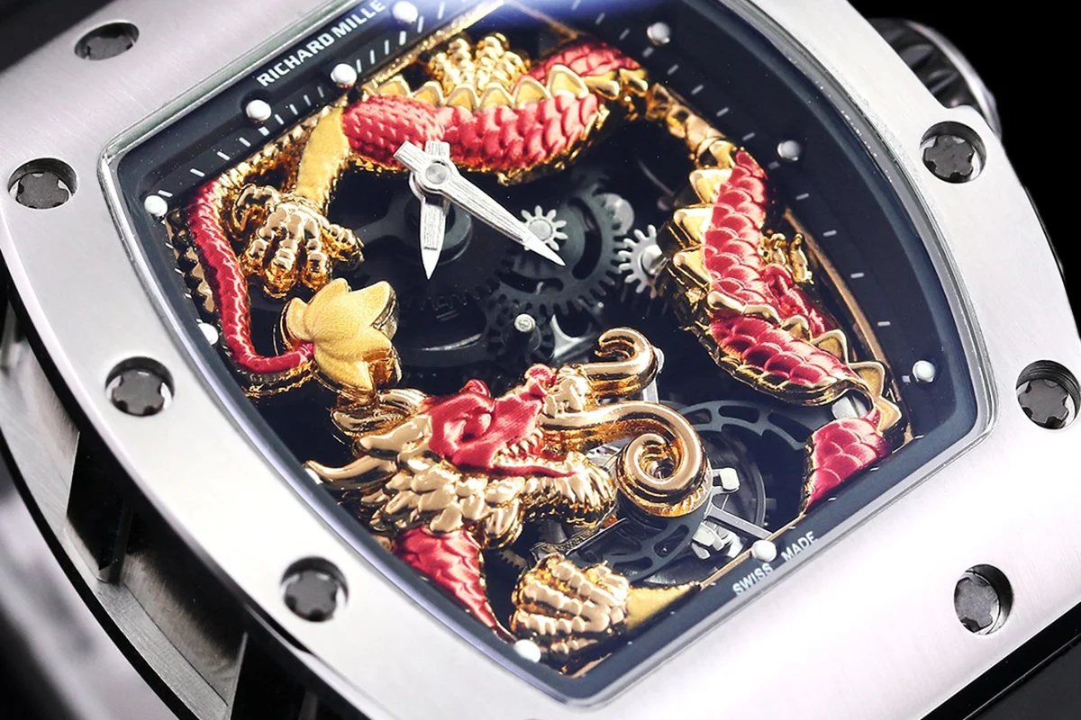 RM 057 Tourbillon Dragon in White Gold