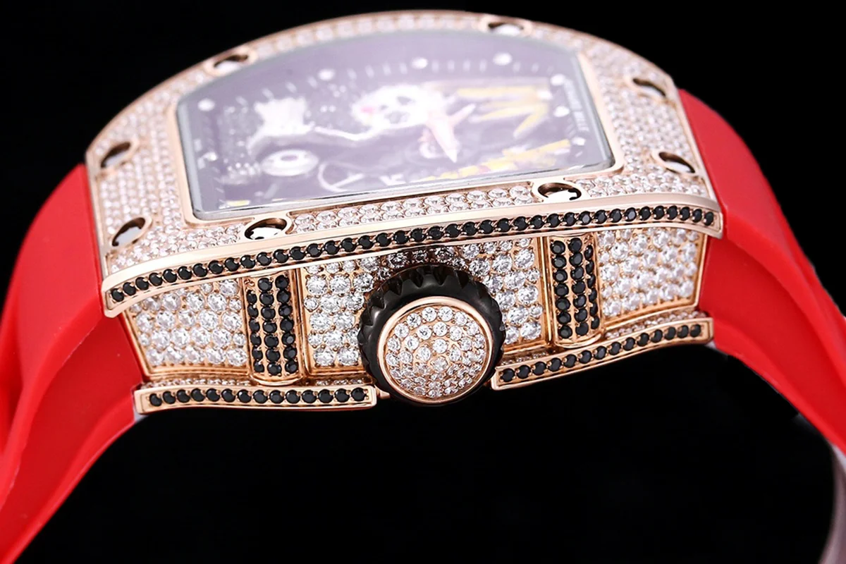 RM026-01 Tourbillon Panda in Rose Gold with Diamond Bezel