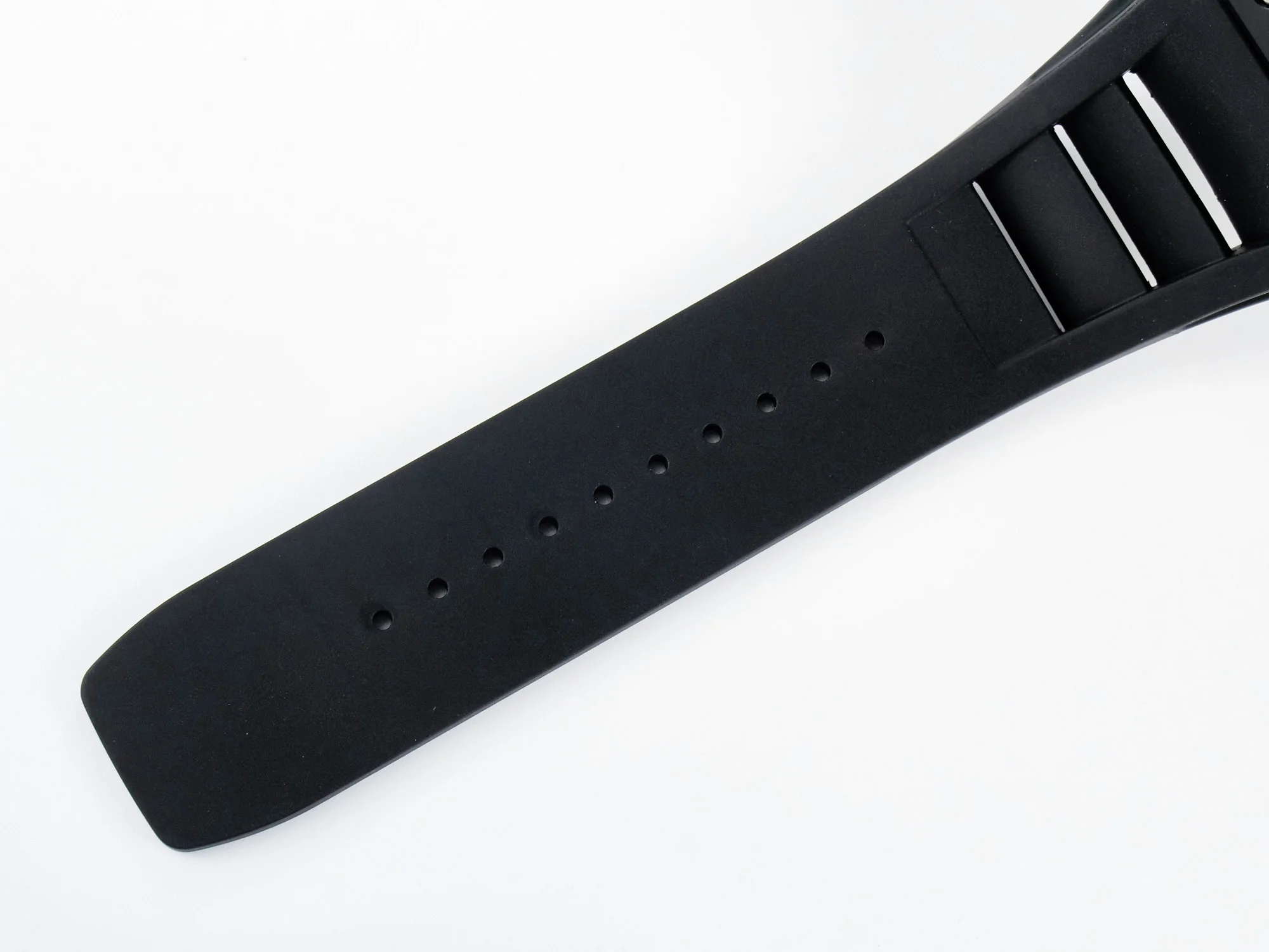 RM035-02 Black Ceramic SONIC Best Edition Skeleton Dial on Black Rubber Strap Clone RMUL1