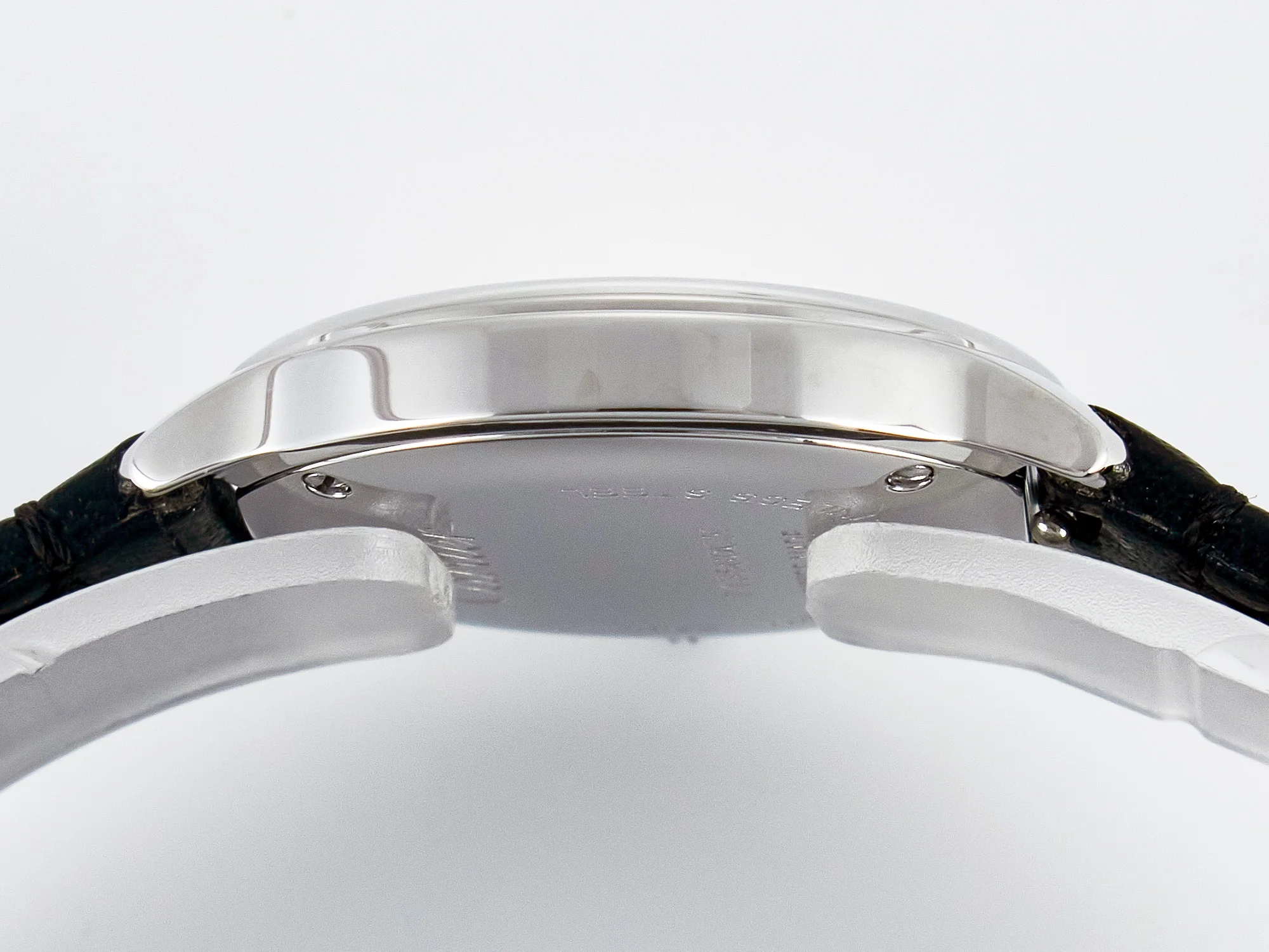 Ronde De Cartier 29mm DRF 1:1 Best Edition Sandblasted Silver-Plated White Dial on Black Leather Strap Ronda Quartz