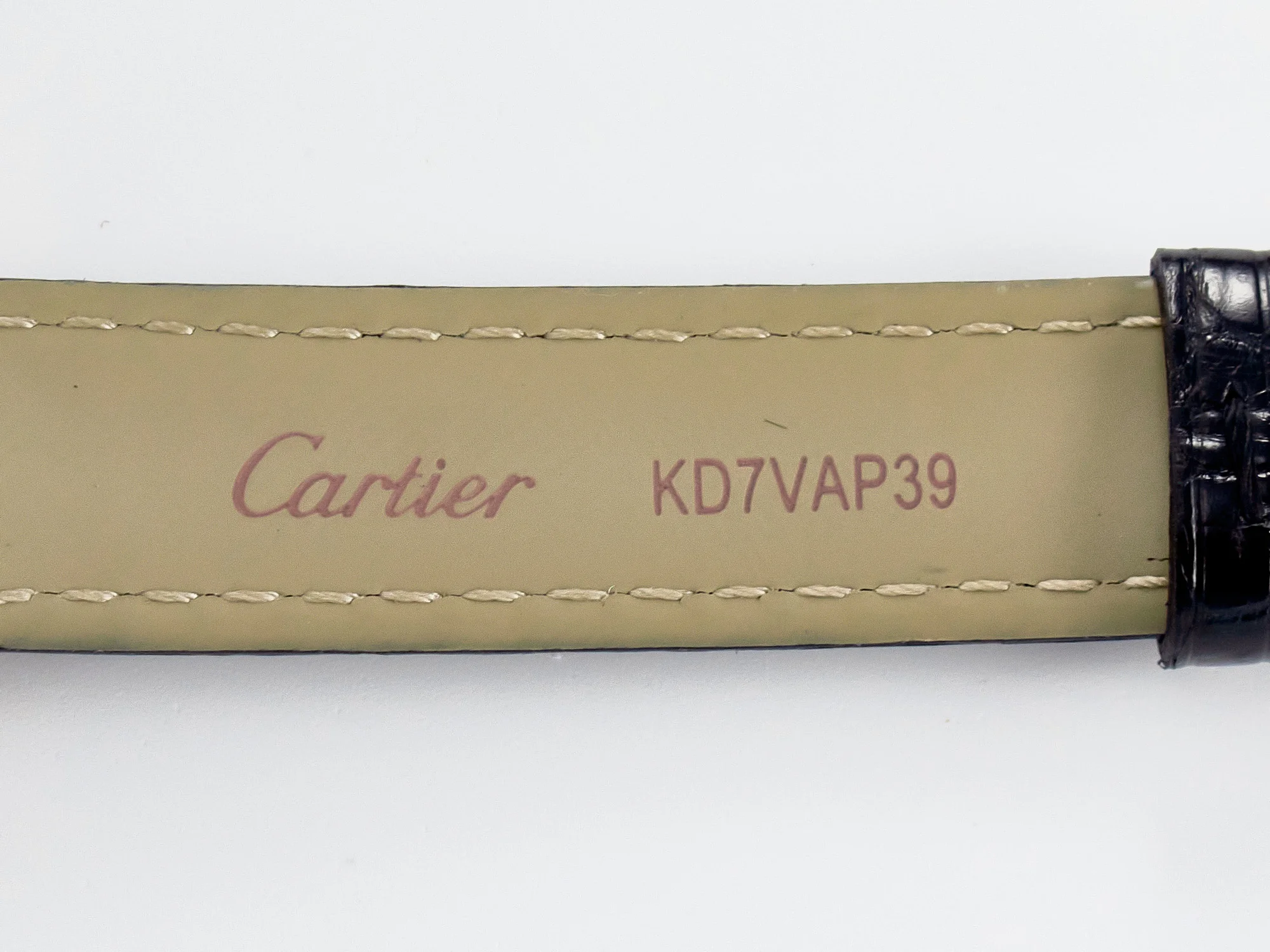 Ronde Louis Cartier 29mm RG DRF 1:1 Best Edition Sandblasted Beige Dial Diamonds Bezel on Black Leather Strap Ronda Quartz