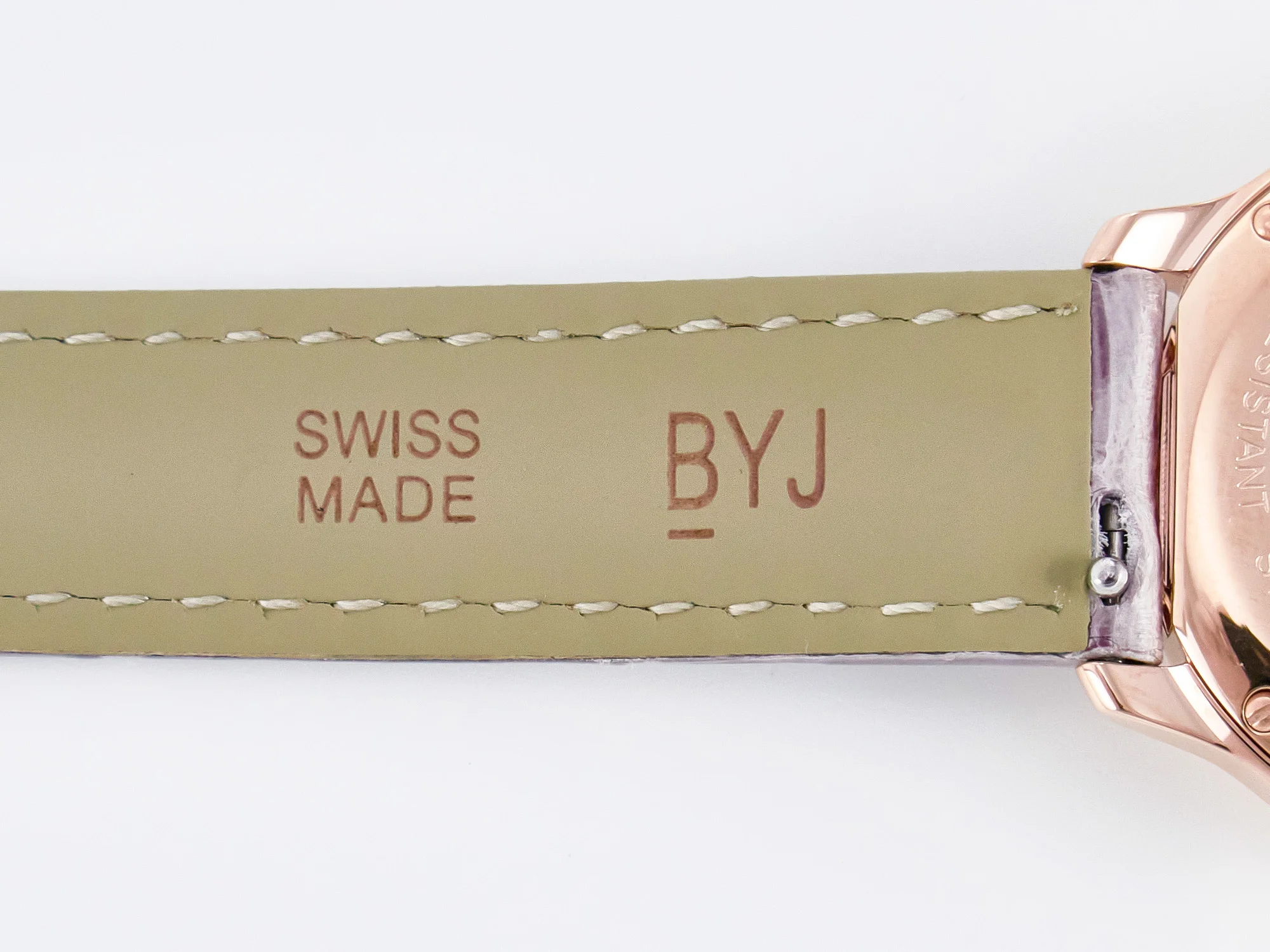 Ronde Louis Cartier 29mm RG DRF 1:1 Best Edition Sandblasted Beige Dial on Purple Leather Strap Ronda Quartz