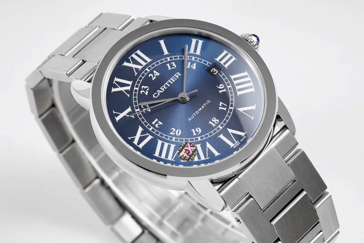 Ronde Solo de Cartier 42mm Automatic Blue Dial in Steel Ref. WSRN0023