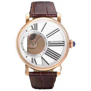 Rotonde De Cartier White Dial in Rose Gold
