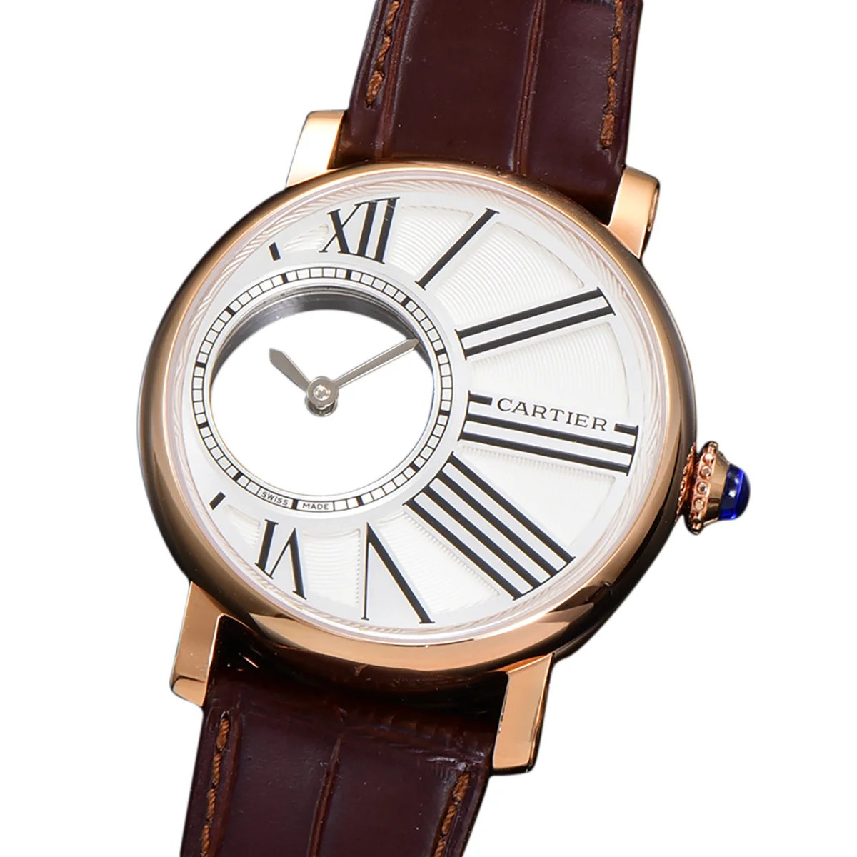Rotonde De Cartier White Dial in Rose Gold