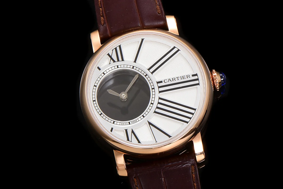 Rotonde De Cartier White Dial in Rose Gold
