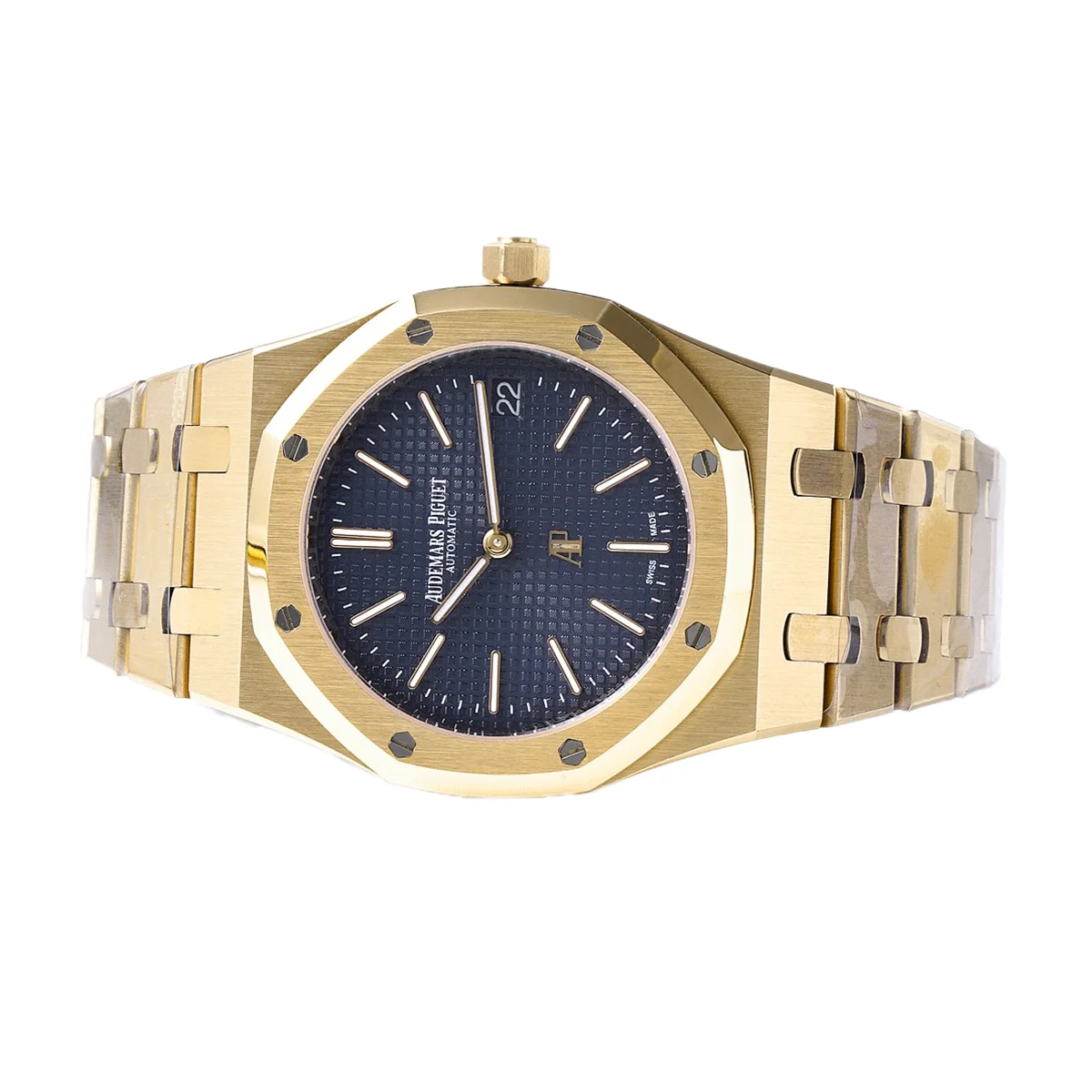Royal Oak 15202 Blue Dial in Yellow Gold
