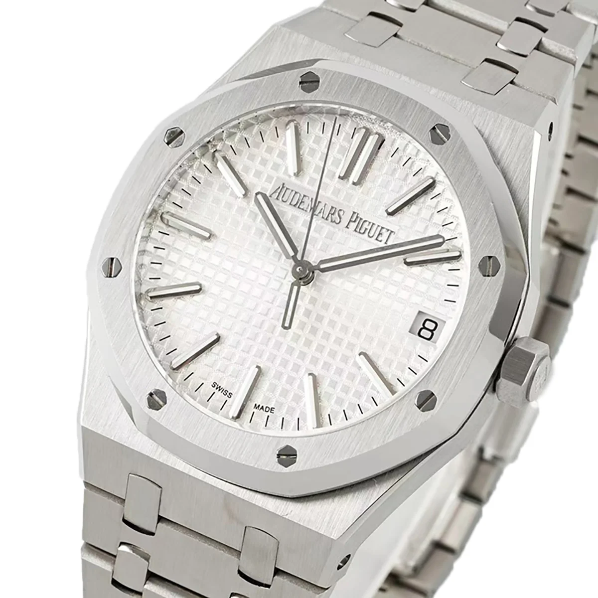 Royal Oak 15202 White Dial in Steel